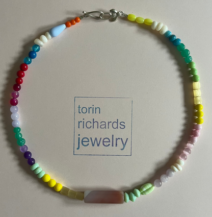 Totally tubular rainbow necklace