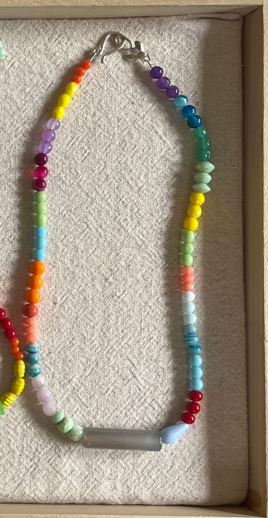 Totally tubular rainbow necklace