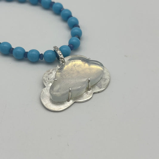 Opalite Cloud Pendant Necklace