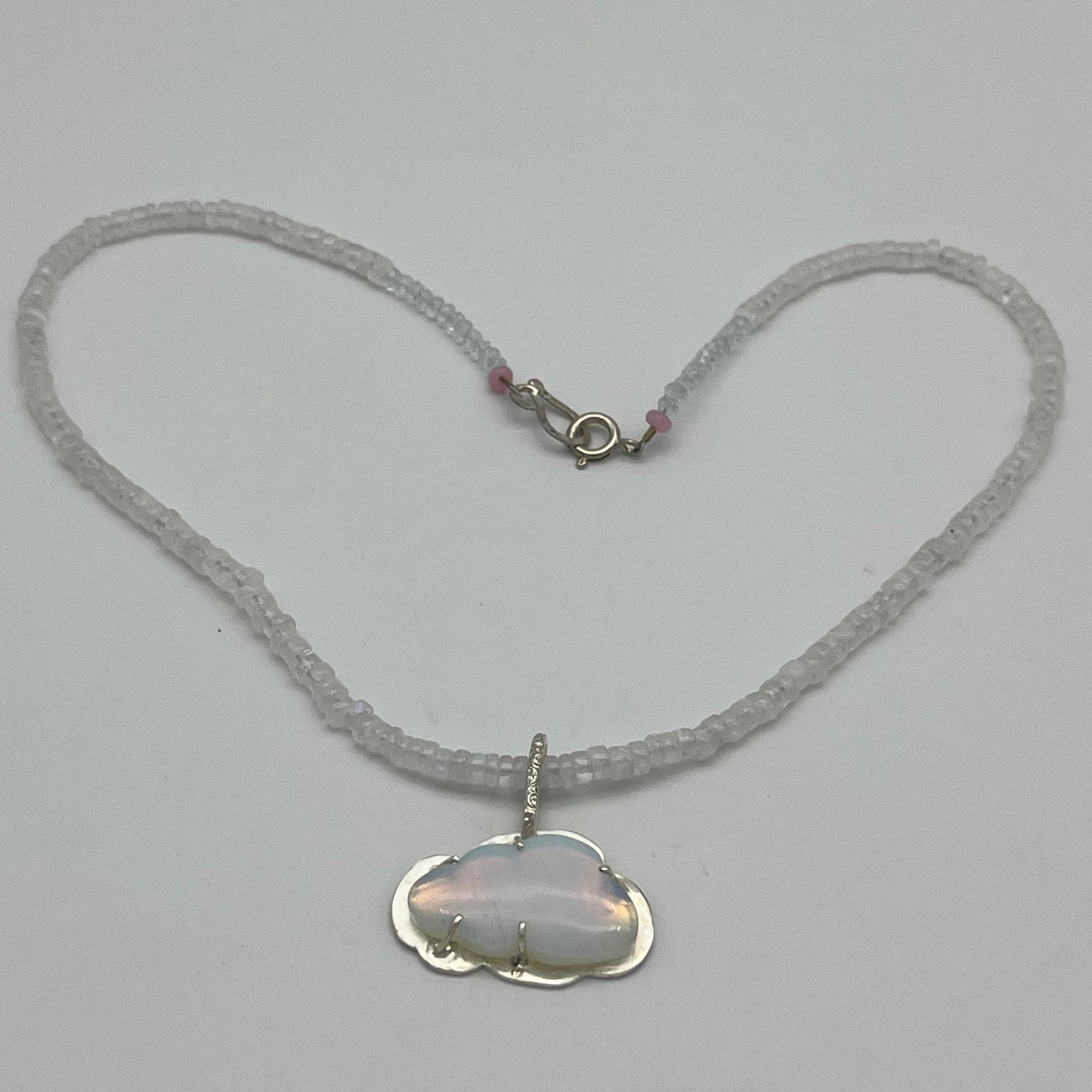 Opalite Cloud Moonstone Pendant Necklace