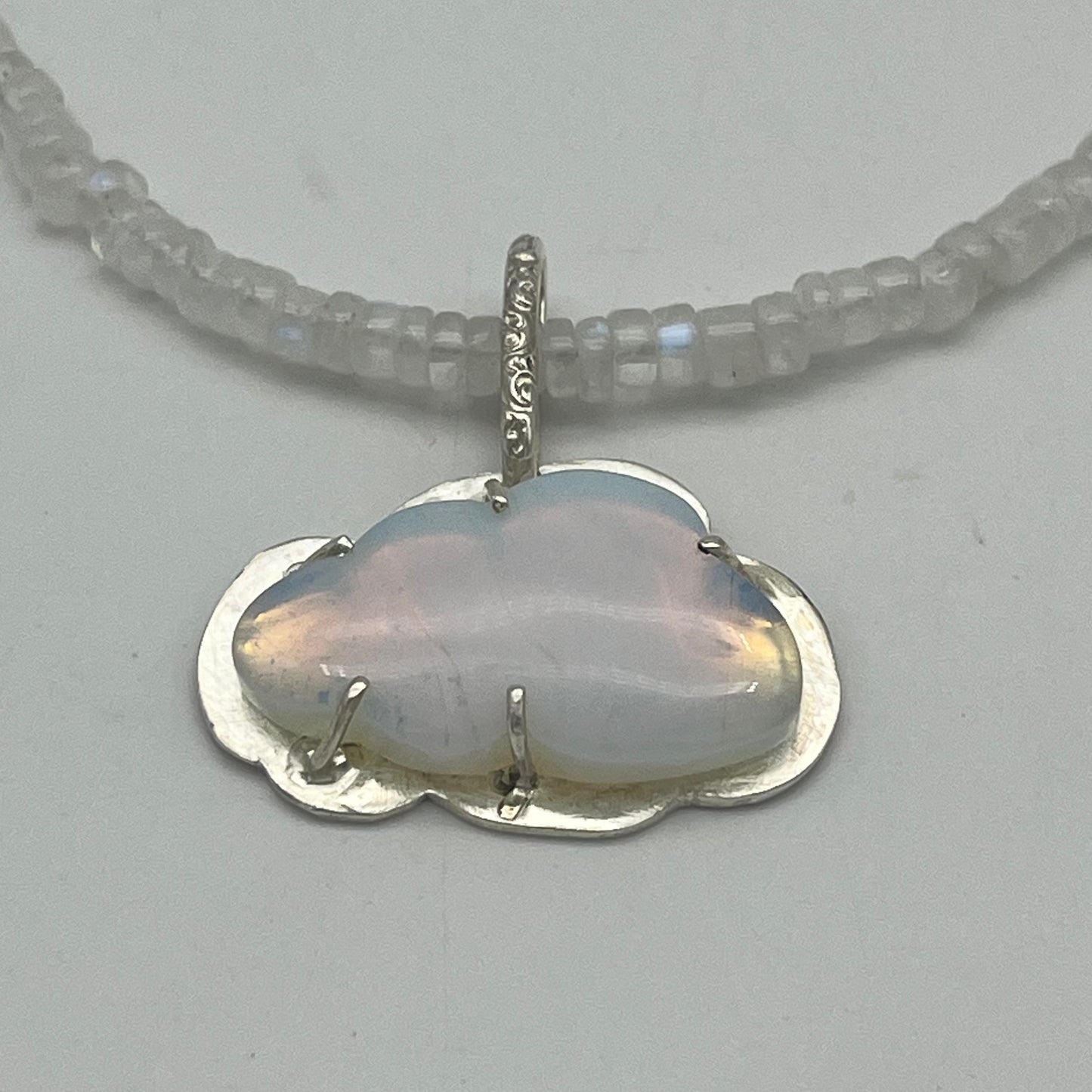 Opalite Cloud Moonstone Pendant Necklace