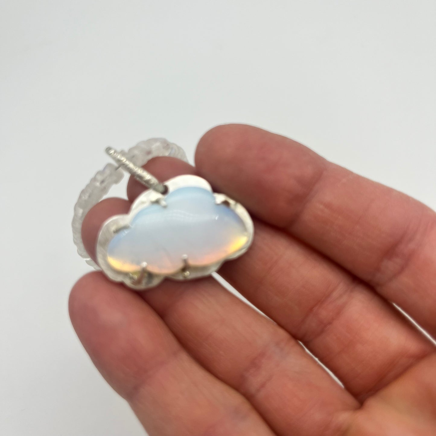 Opalite Cloud Moonstone Pendant Necklace