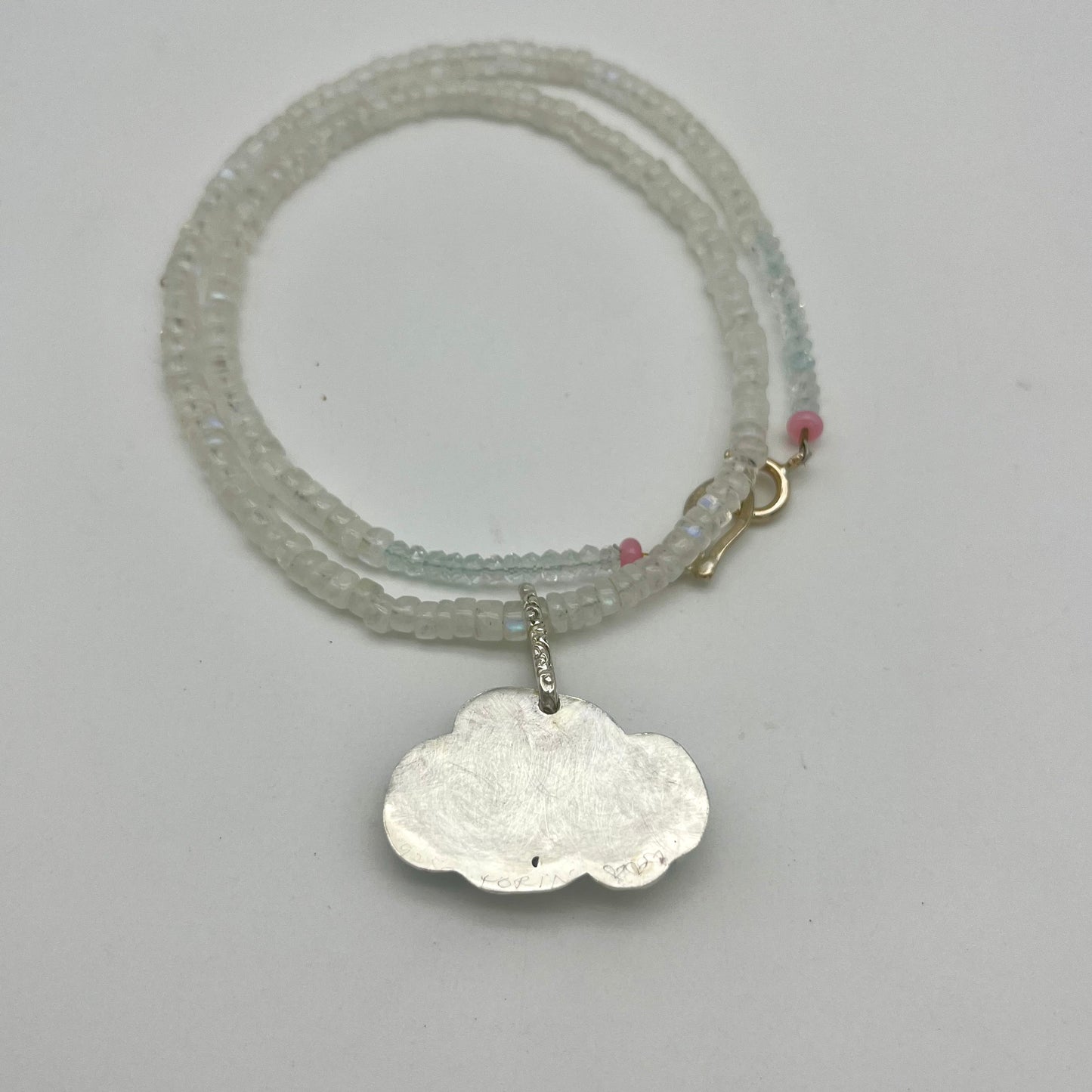 Opalite Cloud Moonstone Pendant Necklace