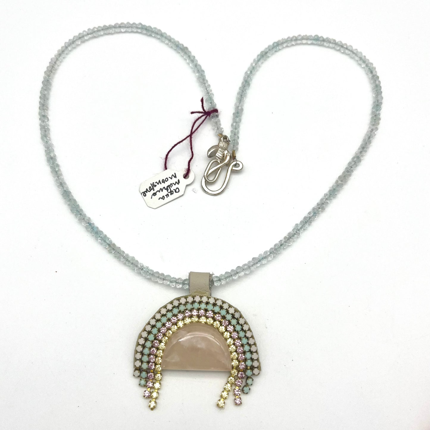 Semi-Precious Arch Pendant Necklace