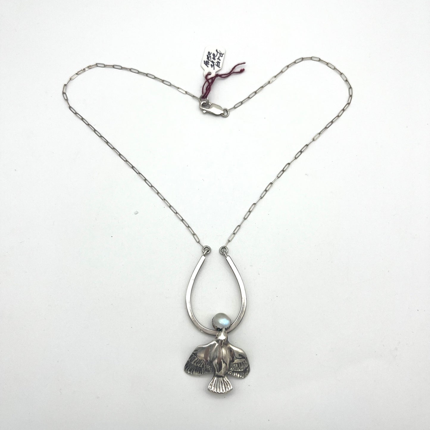 Silver Bird ad Horseshoe Necklace