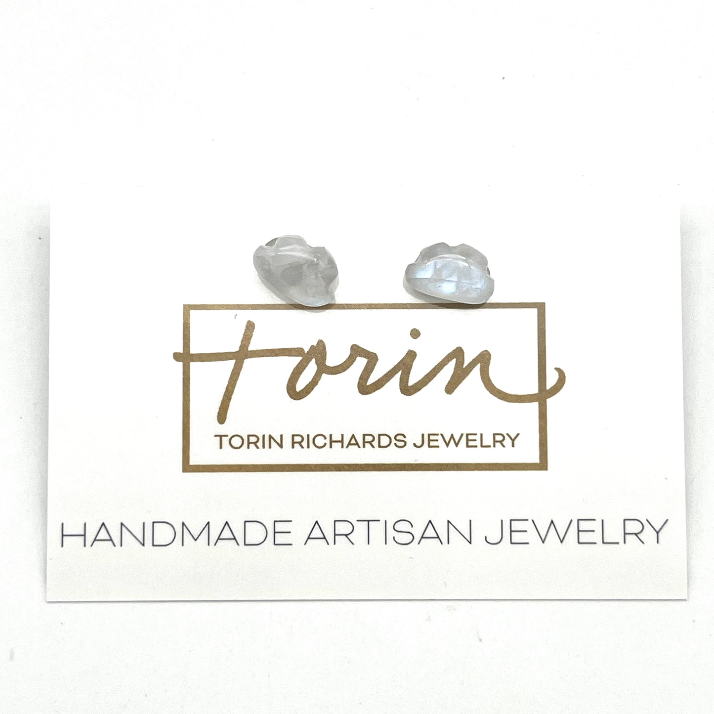 Moonstone Pouffe Post Earrings