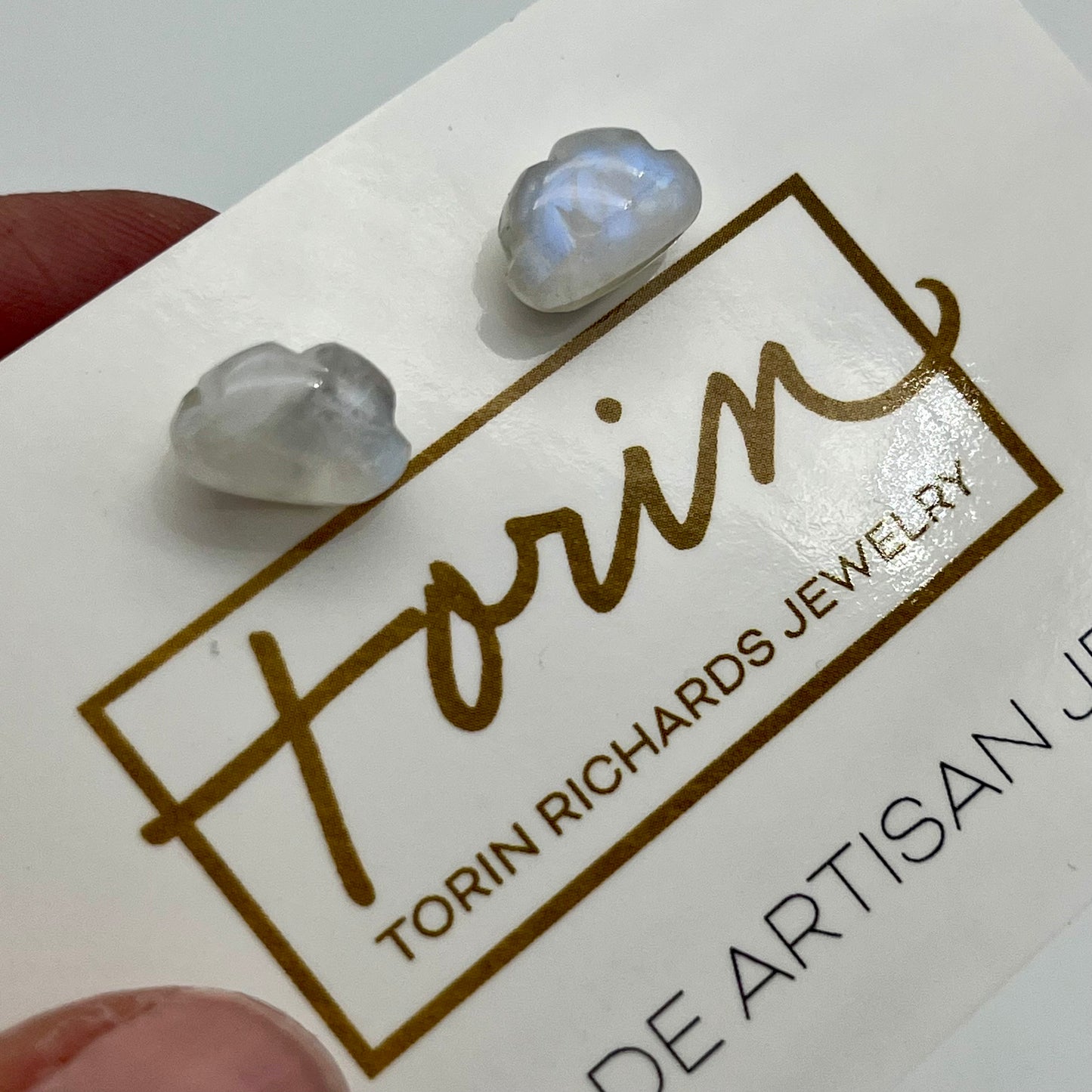 Moonstone Pouffe Post Earrings