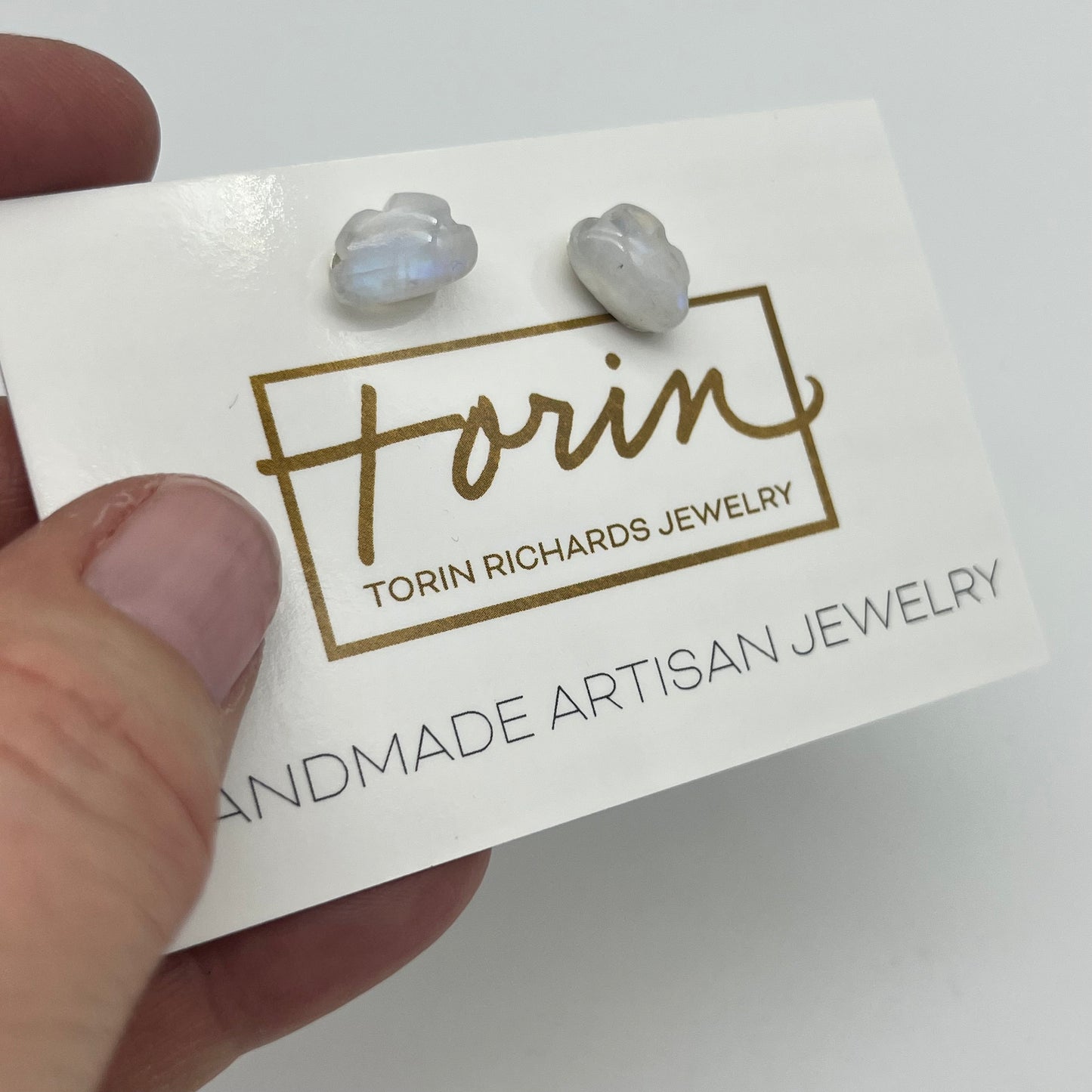 Moonstone Pouffe Post Earrings