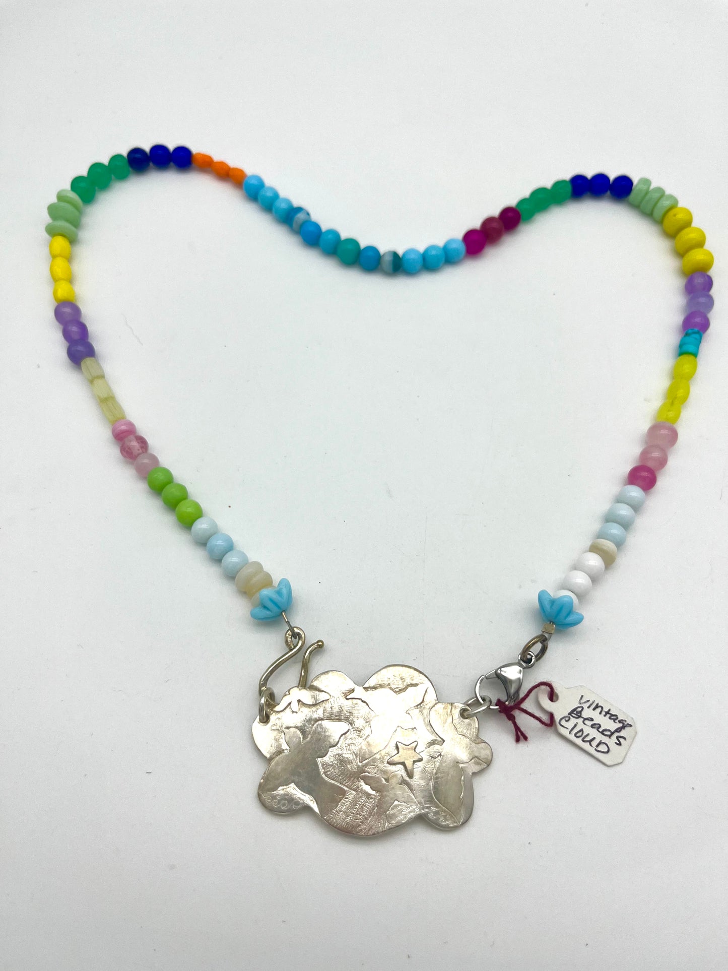 Birds in flight Color Buzz Pendant Necklace