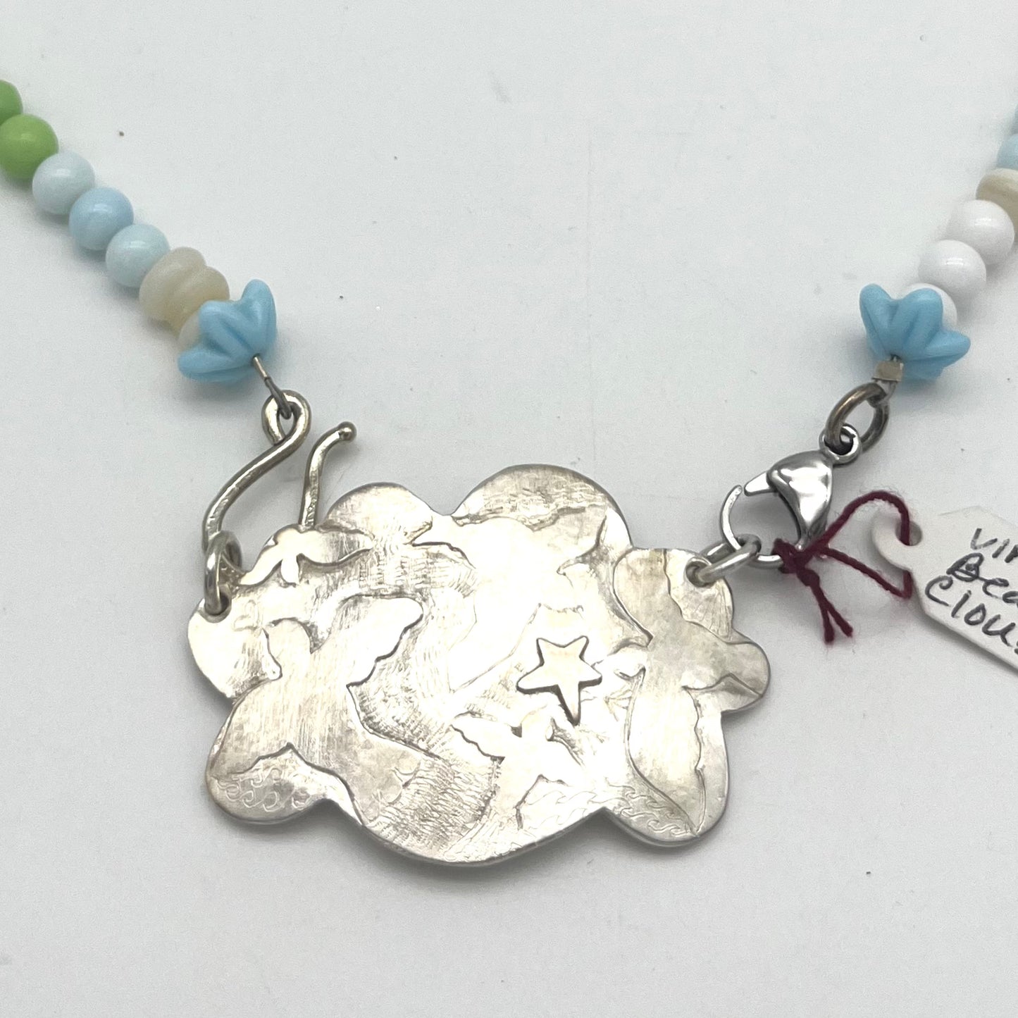 Birds in flight Color Buzz Pendant Necklace