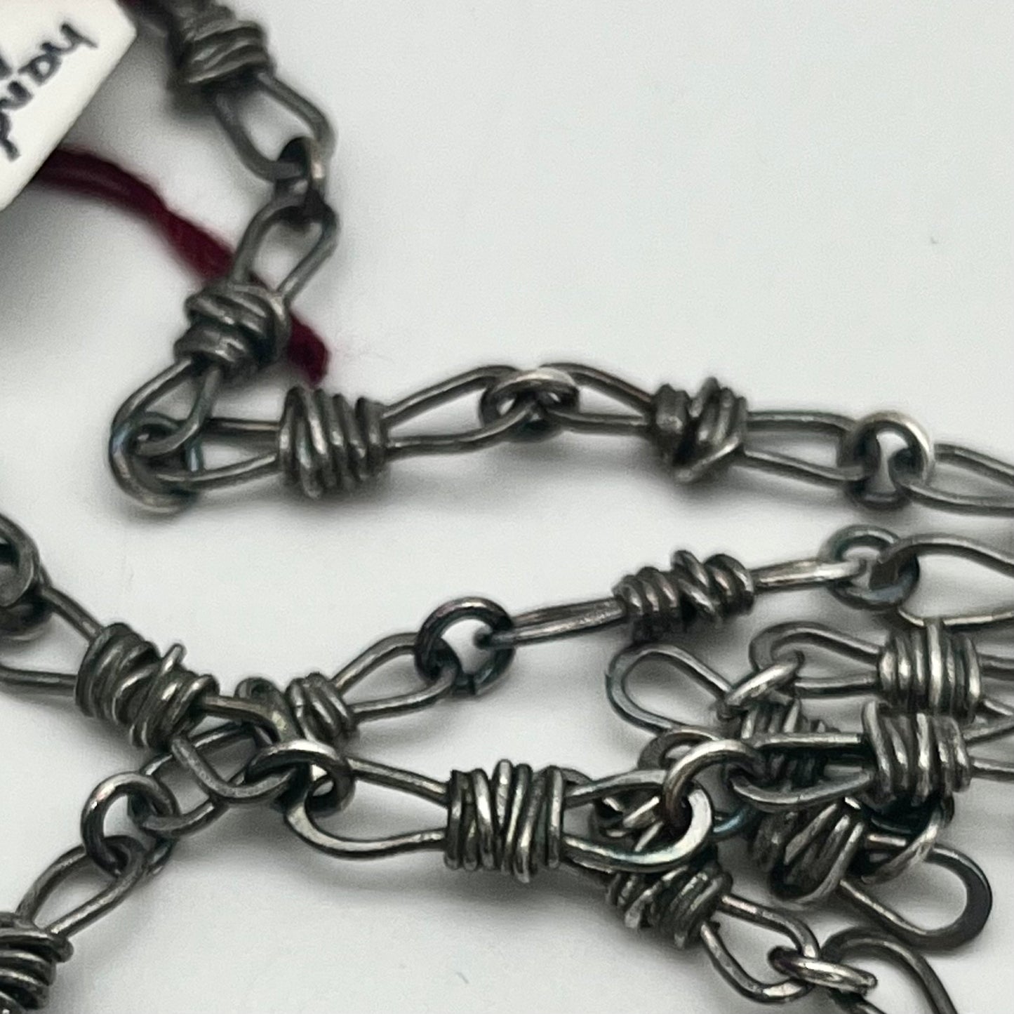 Birds and Barb Wire Oxidized Pendant Necklace