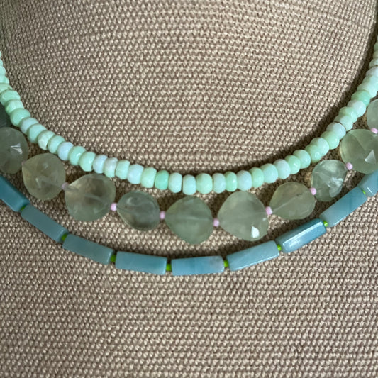 Three Strand Semi-Precious Necklace