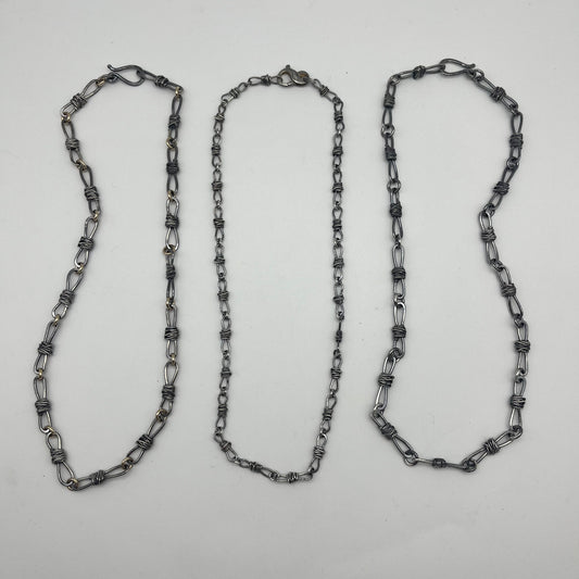 Barb Wire Chain Link Necklace