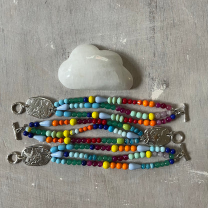 Bird Tag Rainbow Bracelet