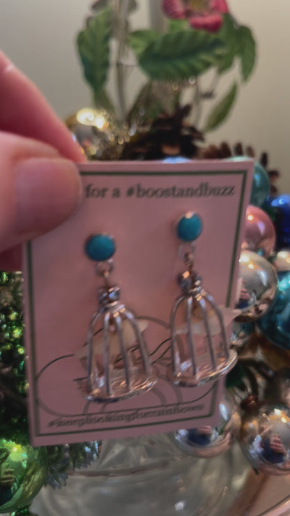 Bird Cage Earrings tweet tweet