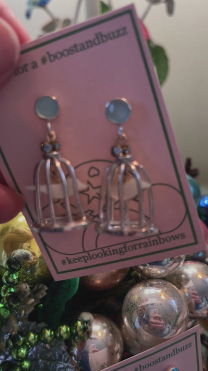 Bird Cage Earrings tweet tweet