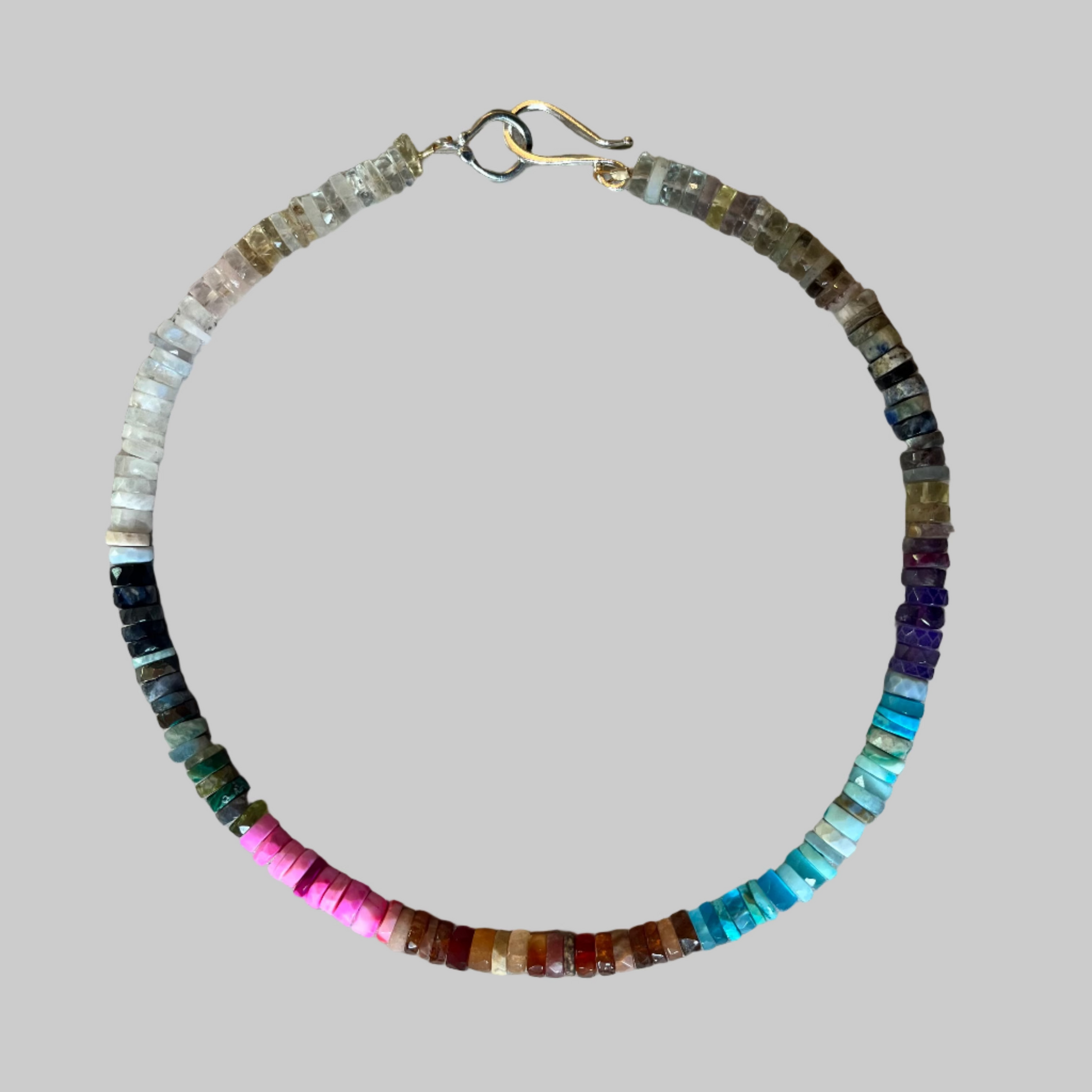 multi color bead necklace