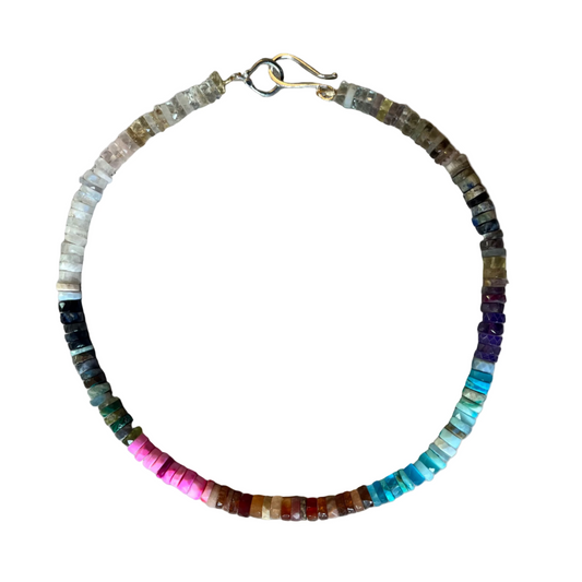 multi color bead necklace